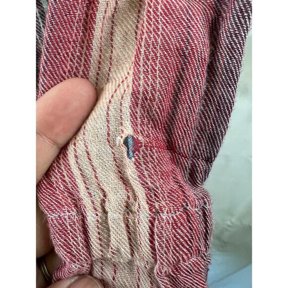 Earthbound Womens Striped Button Down Short Sleeve Romper Size XL - Picture 5 of 5